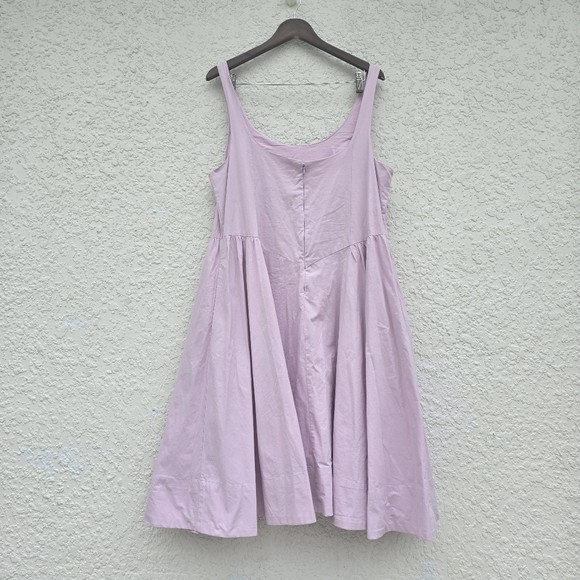 By Anthropologie Sleeveless Scoop-Neck Basque-Waist Midi Dress - Picture 4 of 8